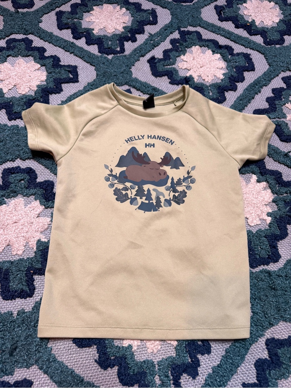 Helly Hansen Kids Beige Graphic Short Sleeve Tee